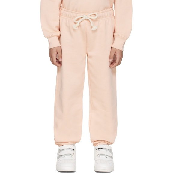 NEW Acne Studios Kids Face Patch Drawstring Sweatpants in Powder Pink Sz. 8-10 - Picture 3 of 7